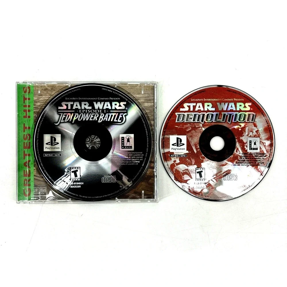 Star Wars PS1 LOT Episode 1 Jedi Power Battles & Demolition (Sony PlayStation 1)